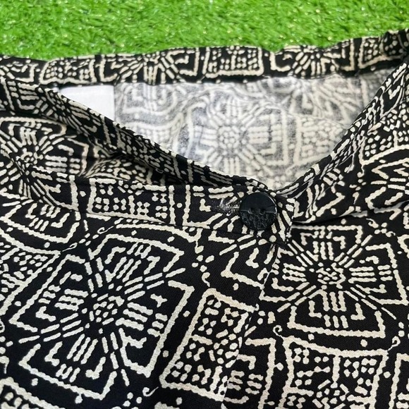 Vintage Y2K Liz Claiborne Women's M 100% Silk Wrap Maxi Skirt Tribal Print - Picture 6 of 7